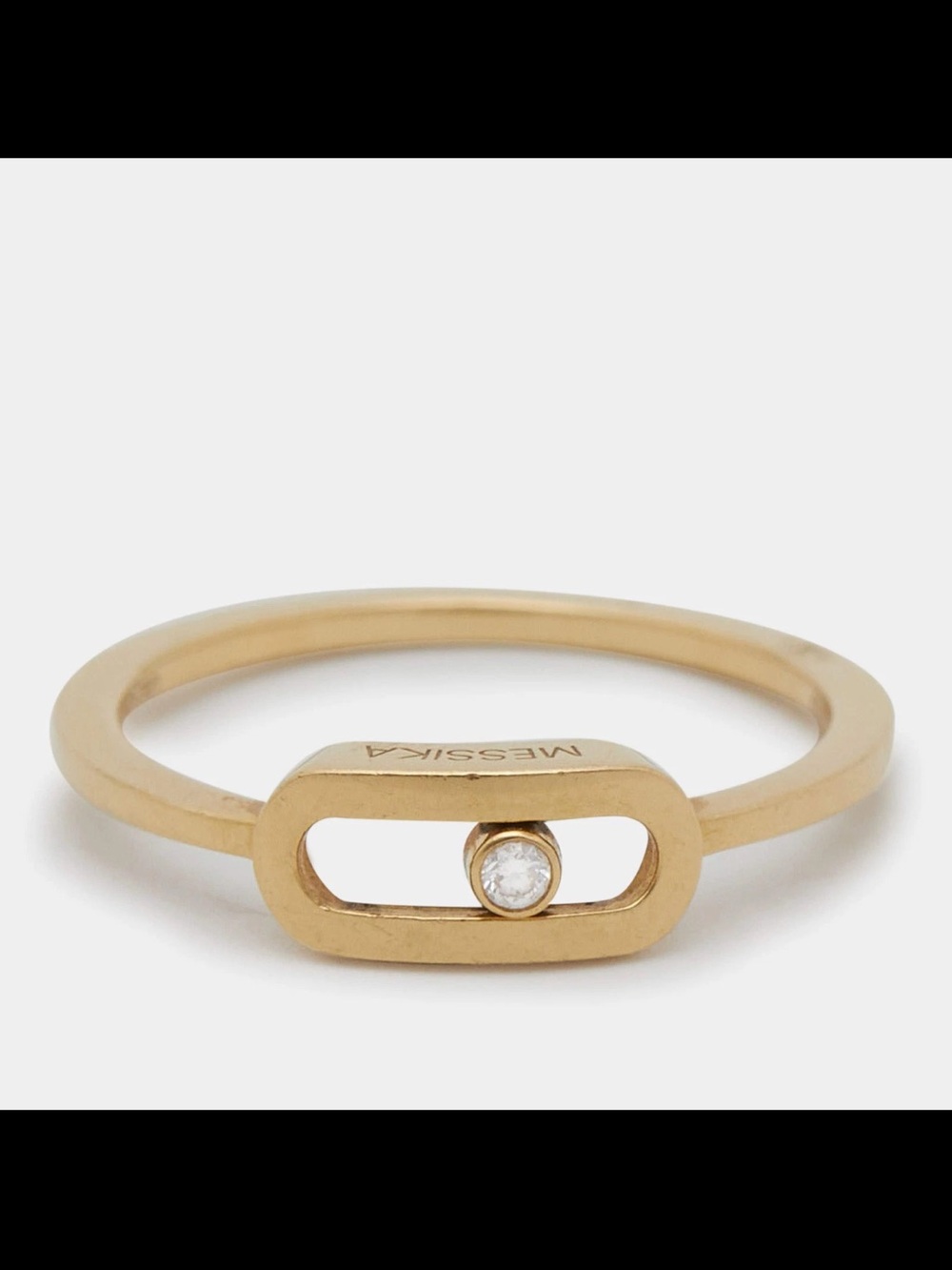 Messika Move Uno 18K Yellow Gold Diamond Ring | Size 52